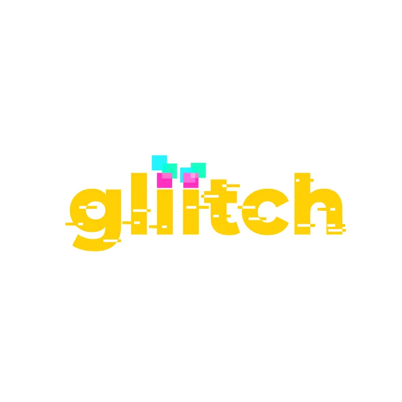 Logo option — high-contrast glitch