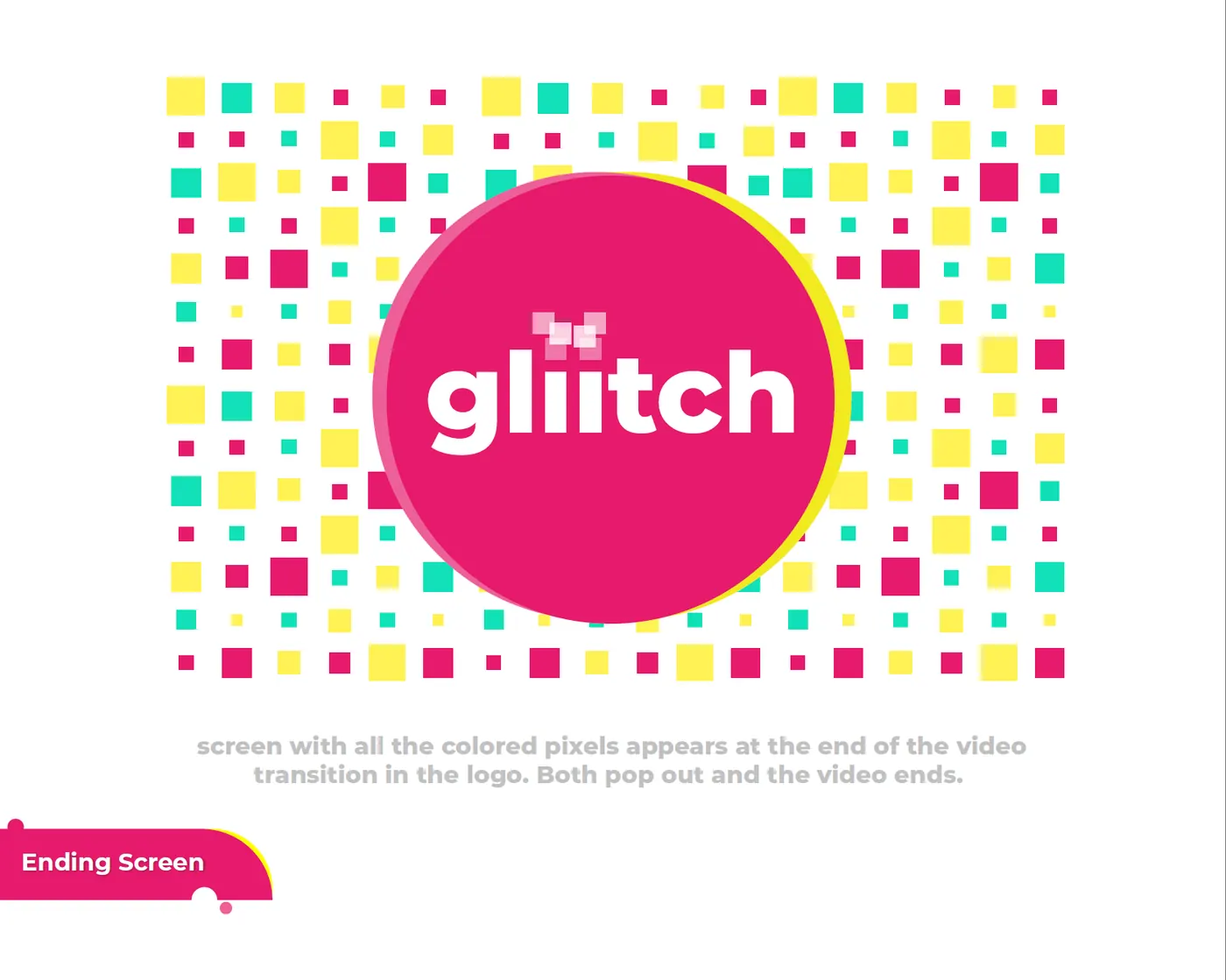 Gliitch video still — closing animation