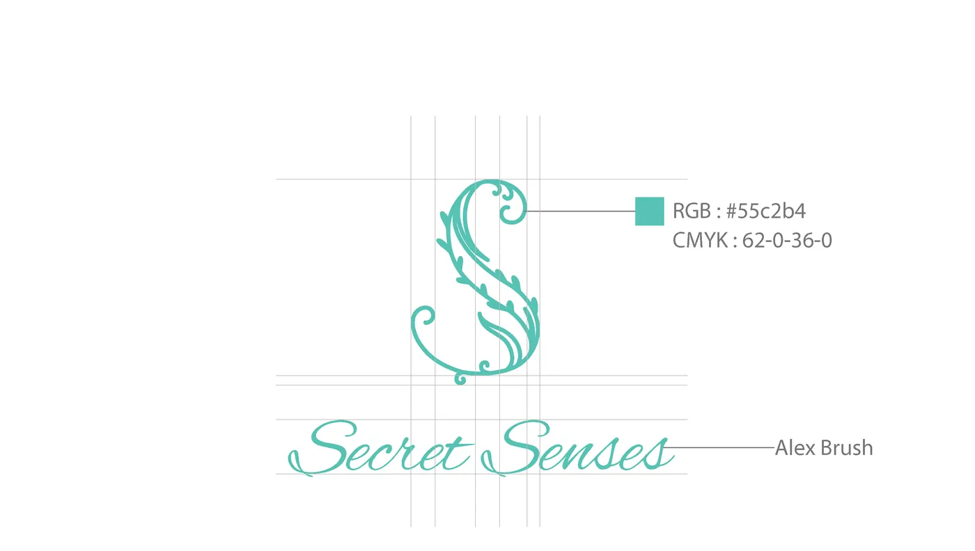 Secret Senses ornate S logomark